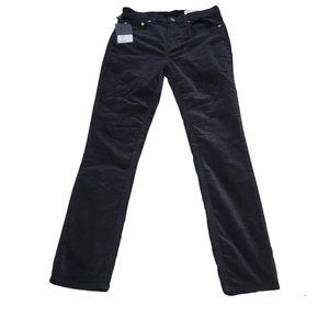 Rag & Bone Nina Womens Black High Rise Velvet Skinny Pants High Rise Size 25 NWT